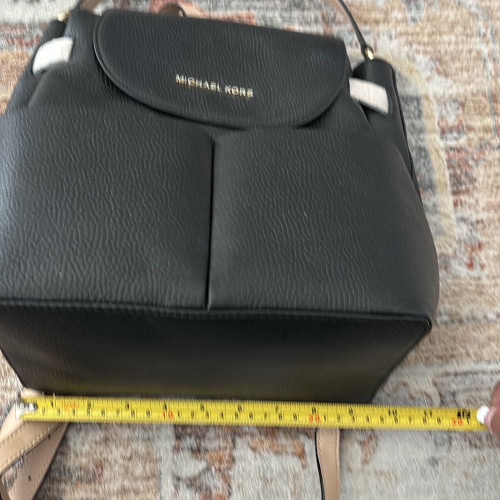 Michael Kors Black and Tan Small Backpack - Picture 7 of 9